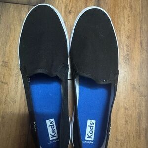 Keds Classic Black Canvas Slip-Ons